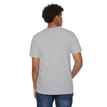 Load image into Gallery viewer, Year Round blue HBCU ish w/ red dot Unisex Recycled Organic T-Shirt