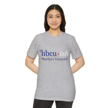 Load image into Gallery viewer, Year Round blue HBCU ish w/ red dot Unisex Recycled Organic T-Shirt