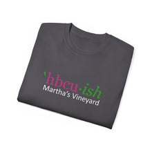 Load image into Gallery viewer, YEAR ROUND HBCU'ISH  pink Ish green Unisex Ultra Cotton ROUND NECK Tee READ SIZING CHART