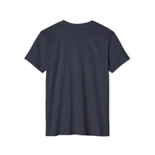 Load image into Gallery viewer, Year Round blue HBCU ish w/ red dot Unisex Recycled Organic T-Shirt
