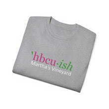 Load image into Gallery viewer, YEAR ROUND HBCU'ISH  pink Ish green Unisex Ultra Cotton ROUND NECK Tee READ SIZING CHART
