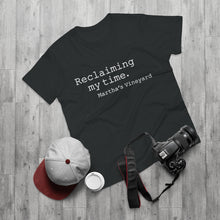 Load image into Gallery viewer, Reclaiming My Time - MV Single Jersey Men's T-shirt  (Black w/White Font) CHECK THE SIZE CHART