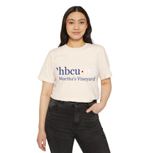 Load image into Gallery viewer, Year Round blue HBCU ish w/ red dot Unisex Recycled Organic T-Shirt
