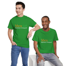 Load image into Gallery viewer, YEAR ROUND orange HBCU green ish Unisex Heavy Cotton Tee
