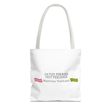 Load image into Gallery viewer, [ Pink &amp; Green ] Catch Ferries Not Feelings Tote Bag - Martha&#39;s Vineyard Travel Bag [ choose the color of the handle ]
