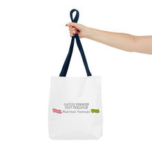 Load image into Gallery viewer, [ Pink &amp; Green ] Catch Ferries Not Feelings Tote Bag - Martha&#39;s Vineyard Travel Bag [ choose the color of the handle ]
