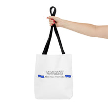 Load image into Gallery viewer, [ Royal Blue Banners ] Catch Ferries Not Feelings Tote Bag - Martha&#39;s Vineyard Travel Accessory
