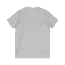 Load image into Gallery viewer, blue HBCU-ish [&lt;white] Unisex Jersey Short Sleeve V-Neck Tee [ t-shirt  ] ** READ SIZING CHART **
