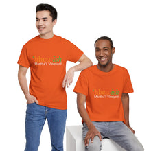 Load image into Gallery viewer, YEAR ROUND orange HBCU green ish Unisex Heavy Cotton Tee
