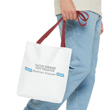 Load image into Gallery viewer, Catch Ferries Not Feelings Tote Bag - Beach Vibes, Martha&#39;s Vineyard Style, Perfect for Travelers, Eco-Friendly Gift, Summer Accessories
