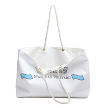 Load image into Gallery viewer, Catch Ferries Not Feelings Weekender Bag - Perfect for Travel &amp; Beach Days
