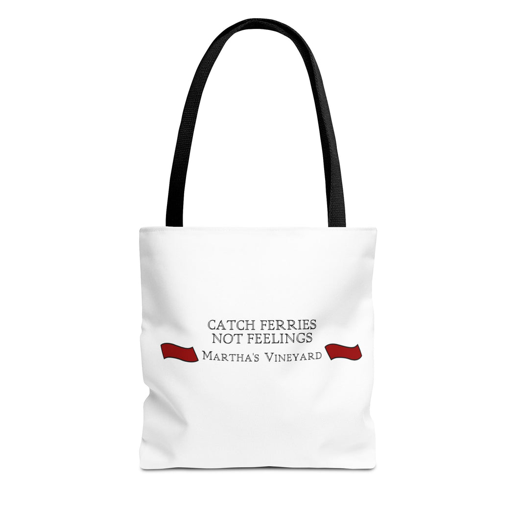 Crimson Red banners Martha's Vineyard Tote Bag - 