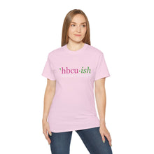 Load image into Gallery viewer, YEAR ROUND HBCU&#39;ISH  pink Ish green Unisex Ultra Cotton ROUND NECK Tee READ SIZING CHART

