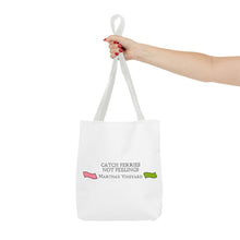 Load image into Gallery viewer, [ Pink &amp; Green ] Catch Ferries Not Feelings Tote Bag - Martha&#39;s Vineyard Travel Bag [ choose the color of the handle ]
