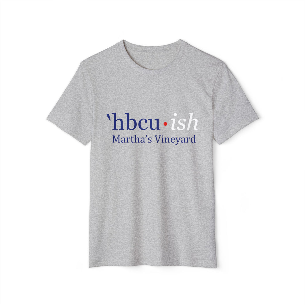 Year Round blue HBCU ish w/ red dot Unisex Recycled Organic T-Shirt