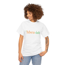 Load image into Gallery viewer, YEAR ROUND orange HBCU green ish Unisex Heavy Cotton Tee
