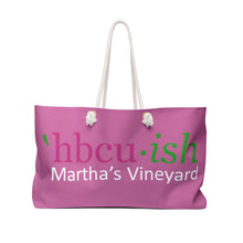 Load image into Gallery viewer, PINK HBCU green ish Weekender Bag
