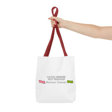 Load image into Gallery viewer, [ Pink &amp; Green ] Catch Ferries Not Feelings Tote Bag - Martha&#39;s Vineyard Travel Bag [ choose the color of the handle ]
