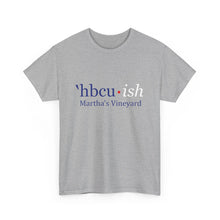 Load image into Gallery viewer, Year Round blue HBCU-ish red dot [Unisex Heavy Cotton Tee]
