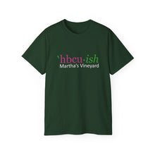 Load image into Gallery viewer, YEAR ROUND HBCU&#39;ISH  pink Ish green Unisex Ultra Cotton ROUND NECK Tee READ SIZING CHART
