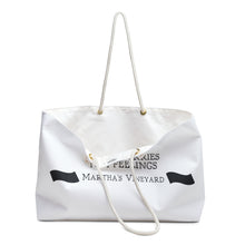 Load image into Gallery viewer, Catch Ferries Not Feelings Weekender Bag - Martha&#39;s Vineyard Travel Tote
