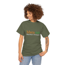 Load image into Gallery viewer, YEAR ROUND orange HBCU green ish Unisex Heavy Cotton Tee
