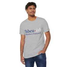Load image into Gallery viewer, Year Round blue HBCU ish w/ red dot Unisex Recycled Organic T-Shirt
