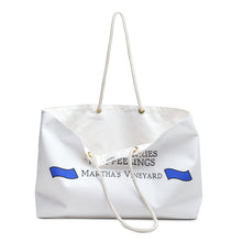 Load image into Gallery viewer, Catch Ferries Not Feelings Weekender Bag - Martha&#39;s Vineyard Tote for Travel &amp; Beach
