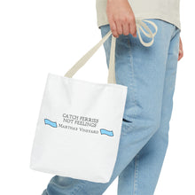 Load image into Gallery viewer, Catch Ferries Not Feelings Tote Bag - Beach Vibes, Martha&#39;s Vineyard Style, Perfect for Travelers, Eco-Friendly Gift, Summer Accessories
