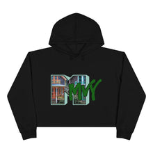 Load image into Gallery viewer, I Want My MVY - Martha&#39;s Vineyard Women&#39;s pink  Crop Hoodie ( Gingerbread M with Forest Green MVY ) PLEASE SEE SIZE CHART
