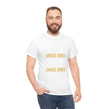 Load image into Gallery viewer, Grace Jones Gold X NAVY Unisex Heavy Cotton Tee
