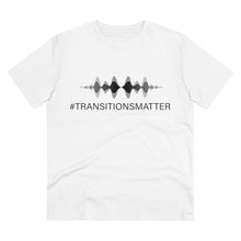 Load image into Gallery viewer, #TRANSITIONSMATTER - FREQUENCY Organic Creator WHITE T-shirt PLEASE READ SIZE CHART
