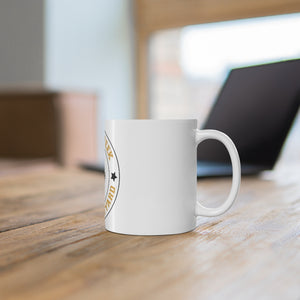 Black and Gold LEGACY WEEK ON THE VINEYARD Mug 11oz LWV (gold) MV and accent stars ( black )