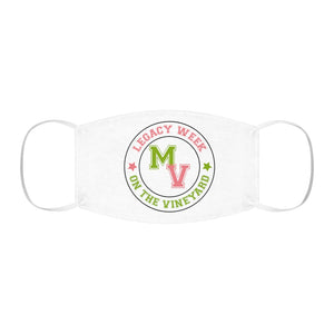 Pink and Green Snug-Fit Polyester Face Mask
