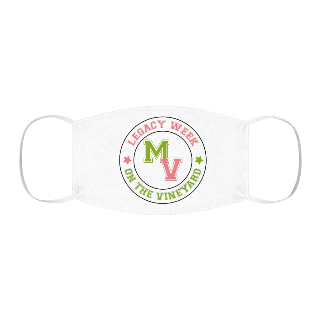 Pink and Green Snug-Fit Polyester Face Mask