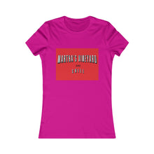 Load image into Gallery viewer, Martha&#39;s Vineyard and Chill - Women&#39;s Favorite Tee - White with Red Box PLEASE SEE SIZE CHART

