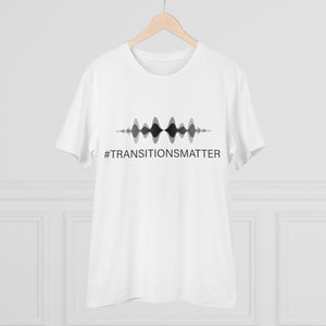 #TRANSITIONSMATTER - FREQUENCY Organic Creator WHITE T-shirt PLEASE READ SIZE CHART