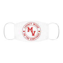 Load image into Gallery viewer, Crimson and White LEGACY WEEK ON THE VINEYARD Snug-Fit Polyester Face Mask - LWV (red ) MV and accent stars ( red )
