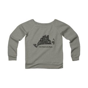 Grey Women's Sponge Fleece Wide Neck Sweatshirt