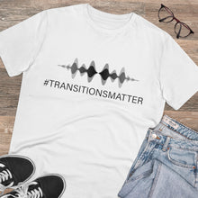 Load image into Gallery viewer, #TRANSITIONSMATTER - FREQUENCY Organic Creator WHITE T-shirt PLEASE READ SIZE CHART
