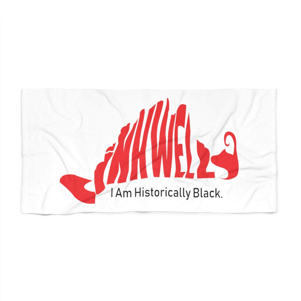 Crimson Inkwell Beach Towel