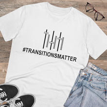 Load image into Gallery viewer, #TRANSITIONSMATTER Sound Board - Organic Creator WHITE T-shirt - Unisex  - PLEASE READ SIZE CHART
