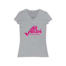 Load image into Gallery viewer, Pink HBCU - MV Women&#39;s Jersey Short Sleeve V-Neck Tee
