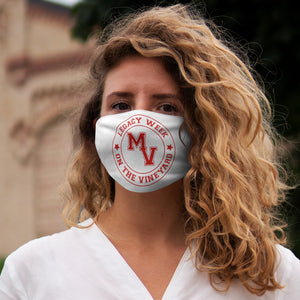 Crimson and White LEGACY WEEK ON THE VINEYARD Snug-Fit Polyester Face Mask - LWV (red ) MV and accent stars ( red )