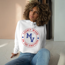 Load image into Gallery viewer, LWV MV red white and blue Crop Hoodie - PLEASE SEE SIZE CHART
