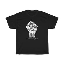 Load image into Gallery viewer, HBCU Power to the People Unisex Unisex Heavy Cotton Black Tee - white fist with black letters  
