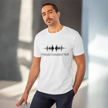 Load image into Gallery viewer, #TRANSITIONSMATTER - FREQUENCY Organic Creator WHITE T-shirt PLEASE READ SIZE CHART
