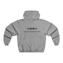 Load image into Gallery viewer, #TRANSITIONSMATTER - FREQUENCY -  Men&#39;s NUBLEND® Hooded Sweatshirt GREY  PLEASE READ SIZE CHART
