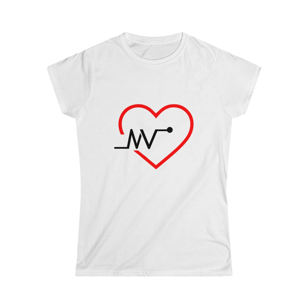I LOVE MV  Women's Softstyle Tee (Black MV IN Red HEART) PLEASE READ THE SIZE CHART