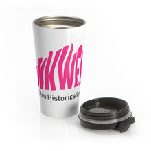 Load image into Gallery viewer, Pink Inkwell Stainless Steel Travel Mug
